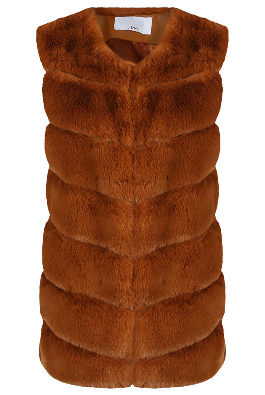 Rust Layer Fur Gilet