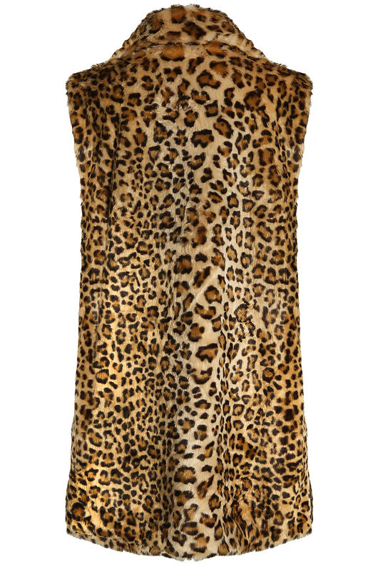 Leopard Long Fur Gilet