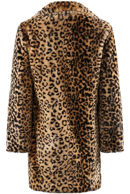Leopard Print Faux Fur Overcoat