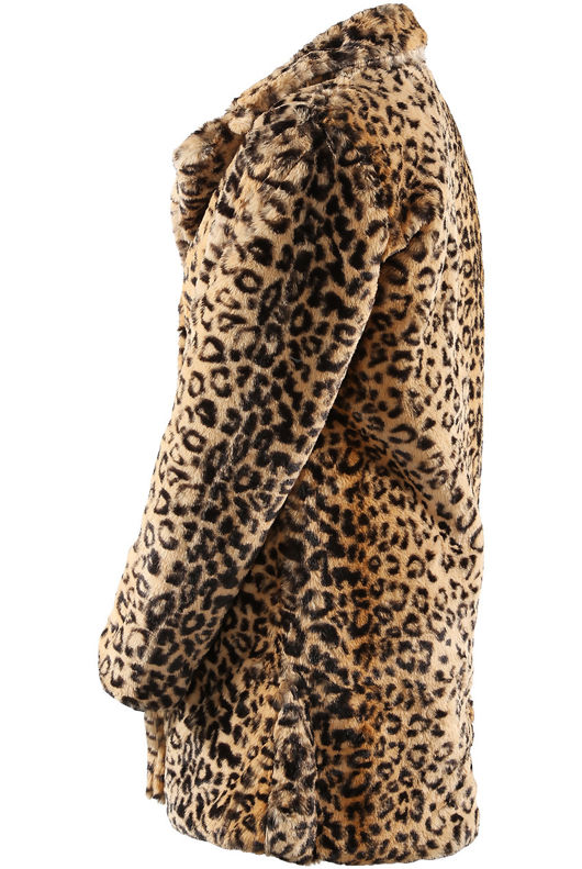 Leopard Print Faux Fur Overcoat