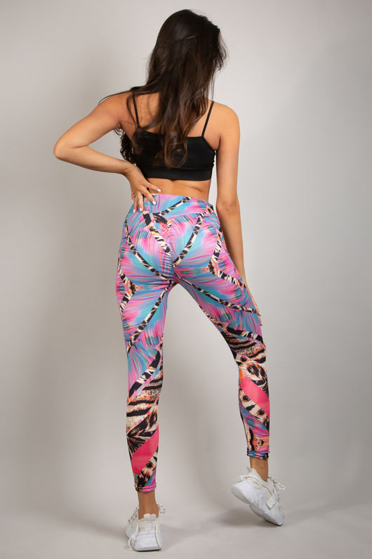 Tiger Print High Waist Push Up Leggings