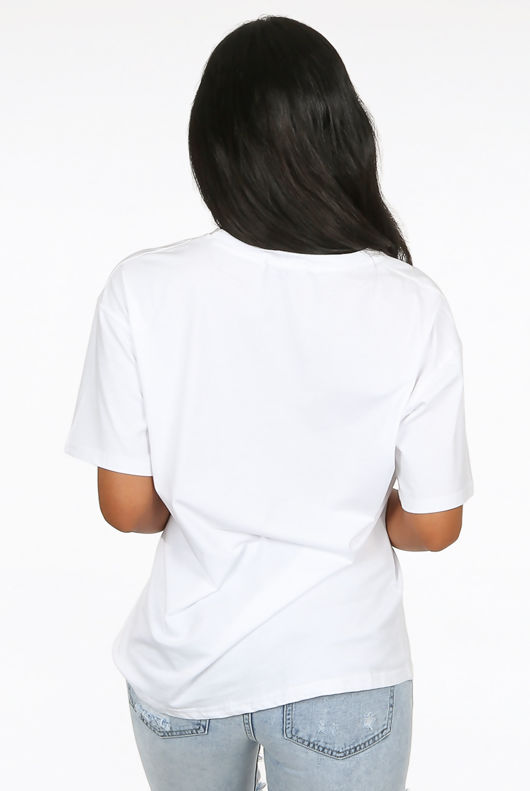White Embellished Angel Teddy T-Shirt