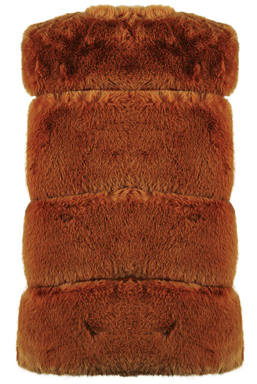 Camel Luxury Faux Fur Gilet