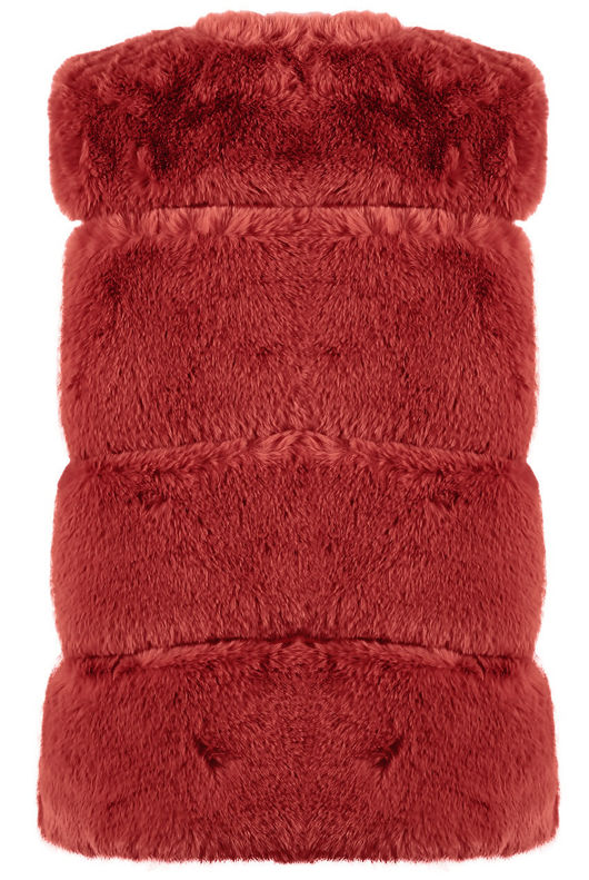 Wine Luxury Faux Fur Gilet
