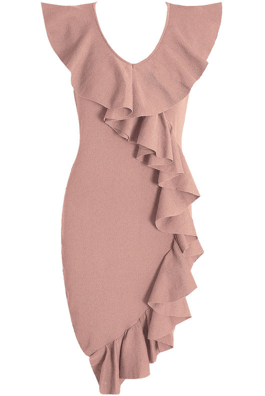 Frilled Asymmetric Bodycon Dress - Mix Pack