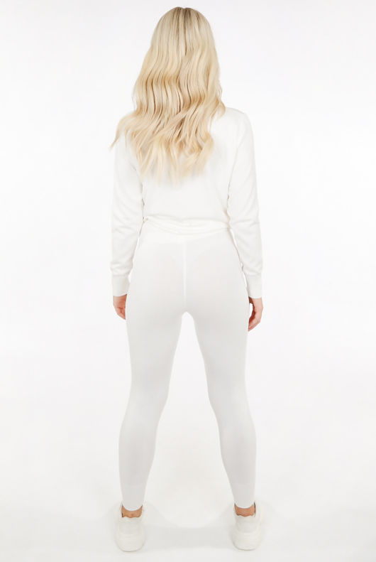 White Knitted trousers