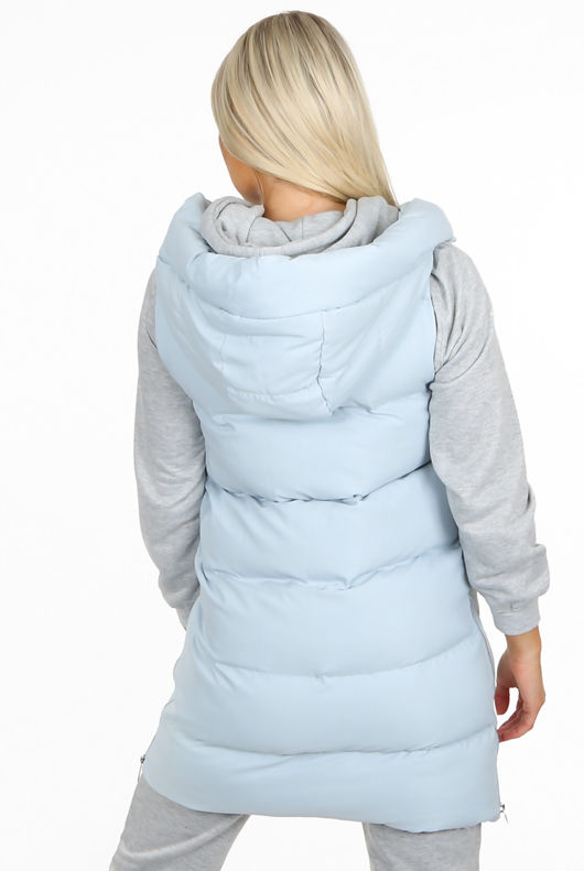 Hooded Longline Puffer Gilet