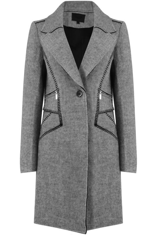 Knitted Tweed Thread Work Overcoat