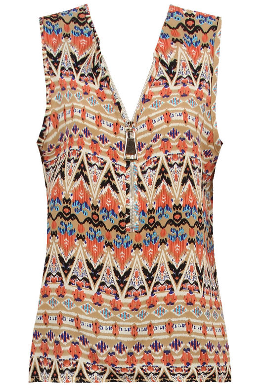 Multicolour Aztec Print Top