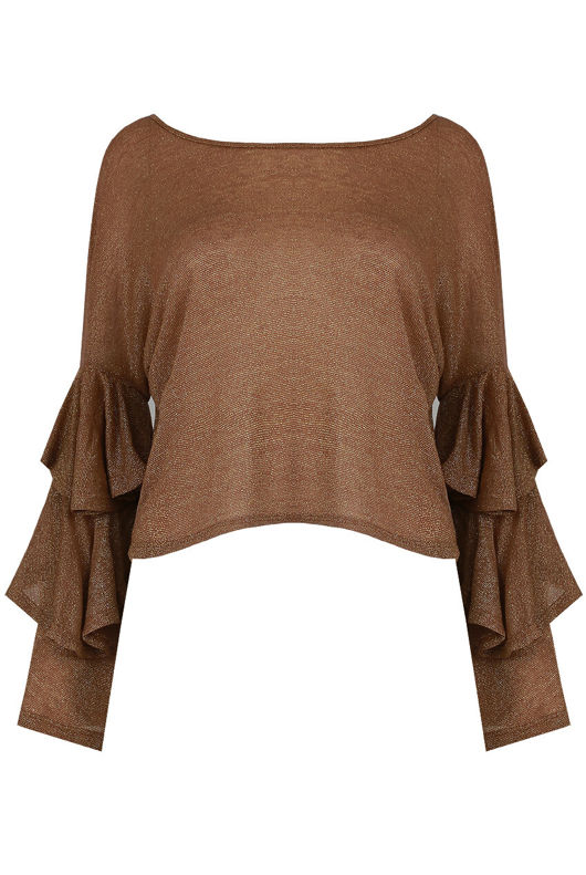 Layered Sleeve Metallic Jumpers