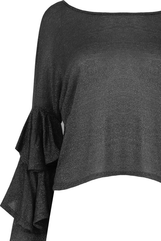 Layered Sleeve Metallic Jumpers