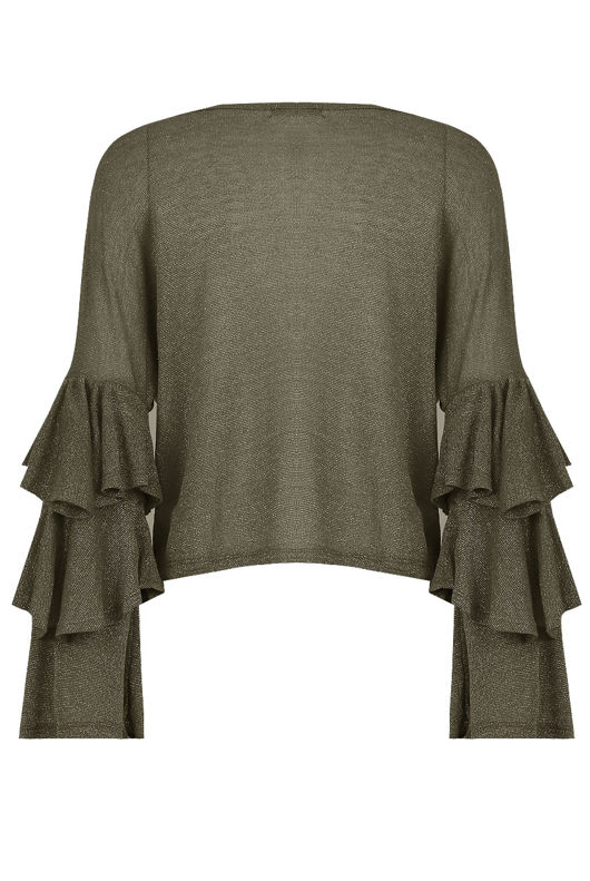 Layered Sleeve Metallic Jumpers