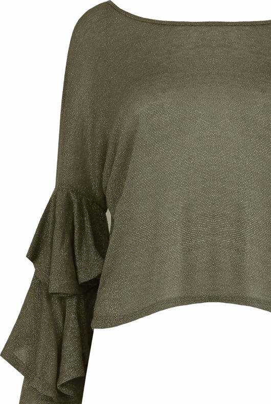 Layered Sleeve Metallic Jumpers