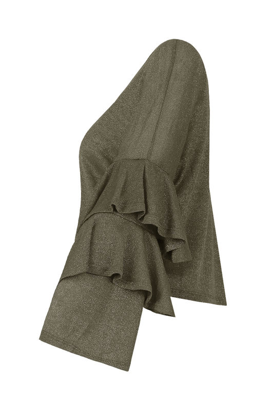 Layered Sleeve Metallic Jumpers