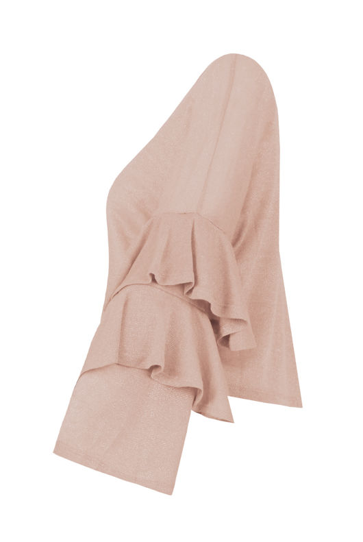 Layered Sleeve Metallic Jumpers