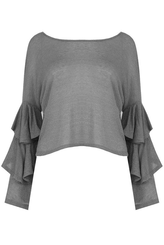 Layered Sleeve Metallic Jumpers