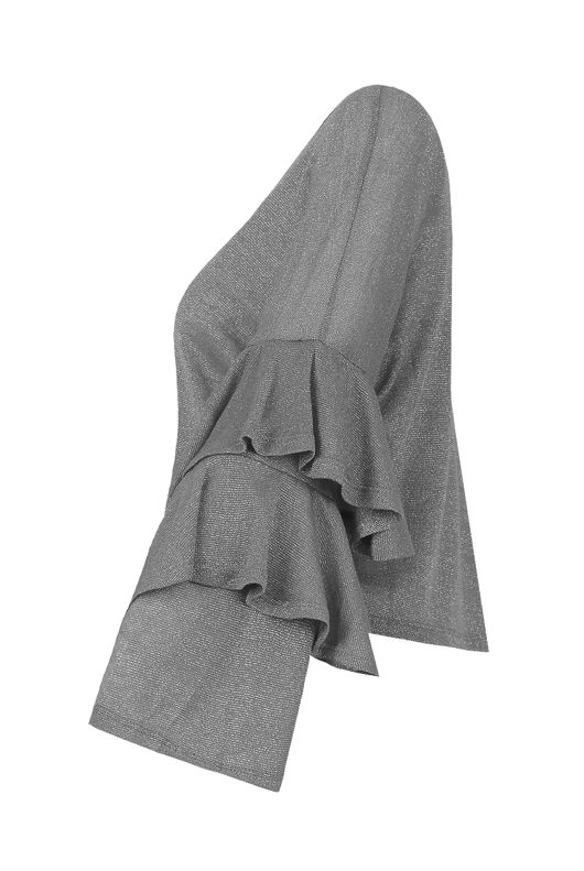 Layered Sleeve Metallic Jumpers