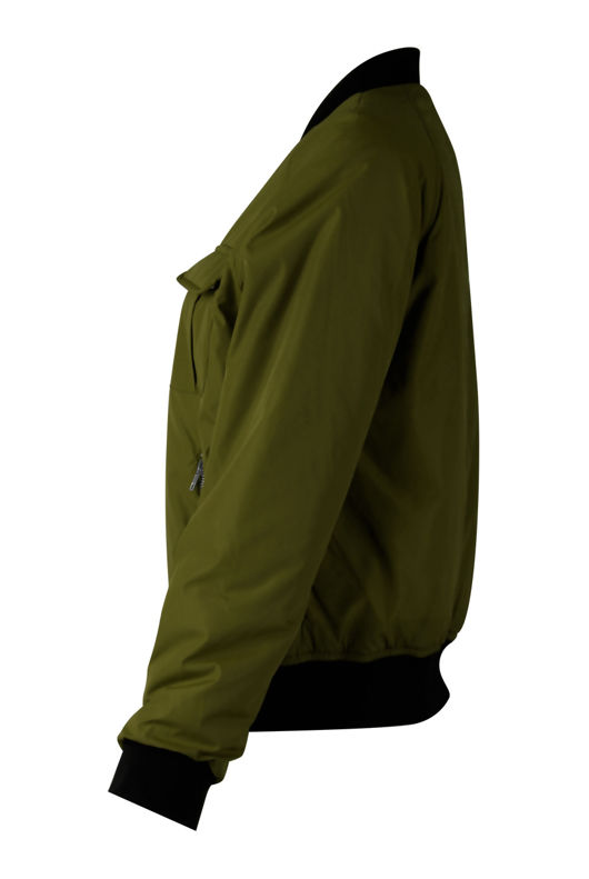 Khaki Cargo Pockets Bomber Jacket 