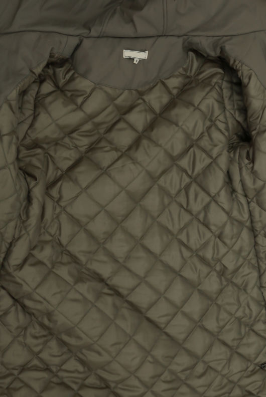 Khaki Padded Lining Parka Coat
