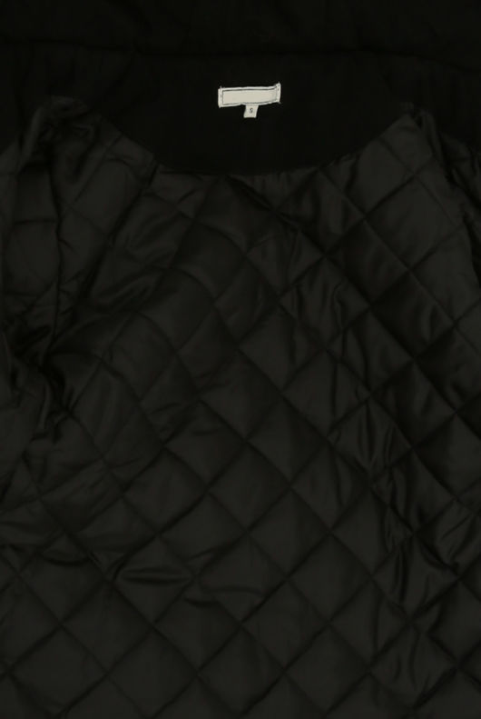  Black Waist Tie Fur Hood Parka Jacket