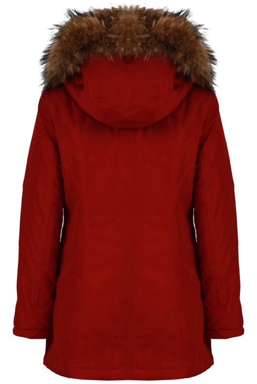 Golden Fur Hood Parka Coat 