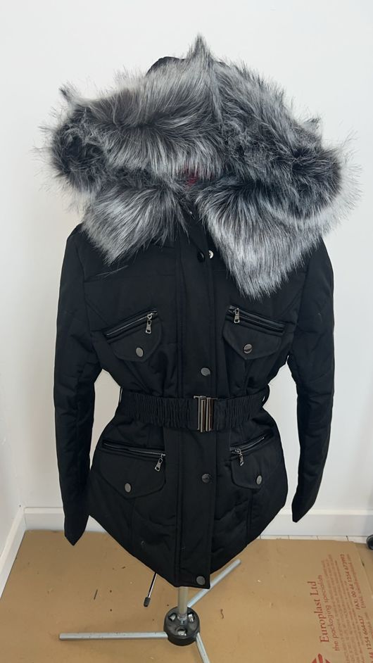 Natural Fur Hood Parka Jacket