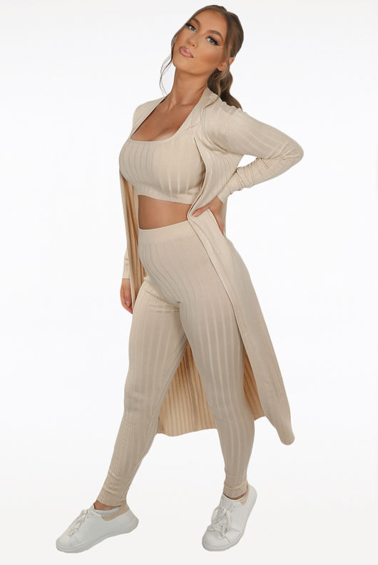 Knitted Jumper With Cami & Trouser 3 Piece Set
