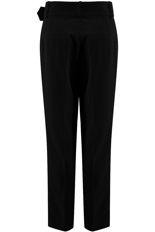 Black Tailored Belted Pants 