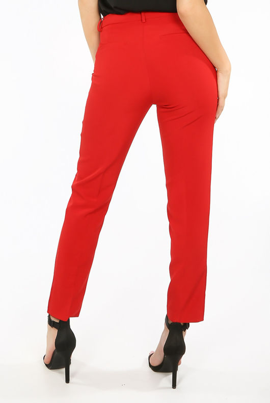 Red Side Stripes Tailored Trousers