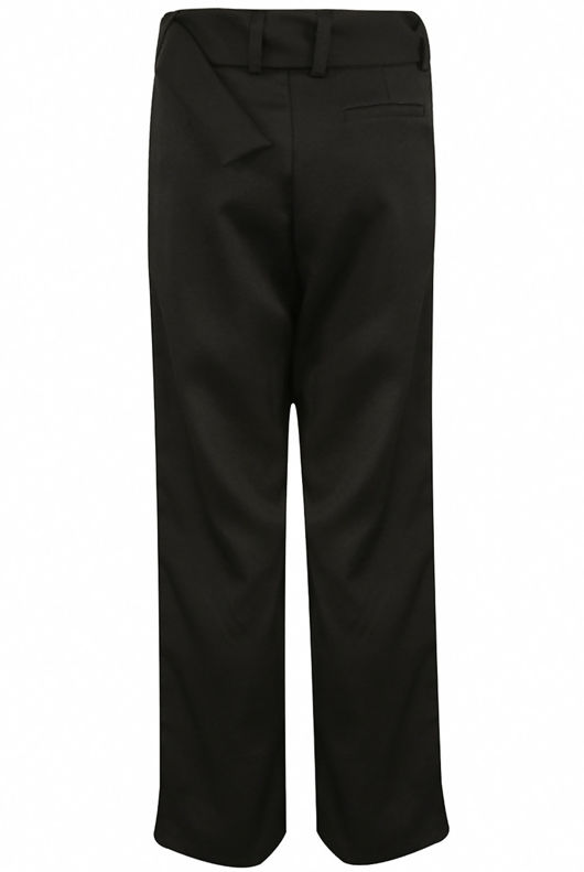 Bold Golden Pin Buckle Wide Leg Trousers