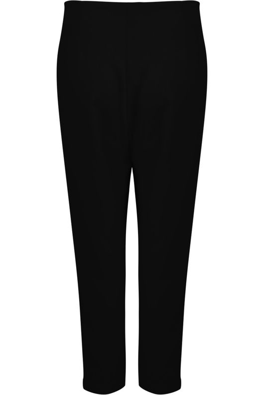 Black Gold Button Tailored Straight Trousers 