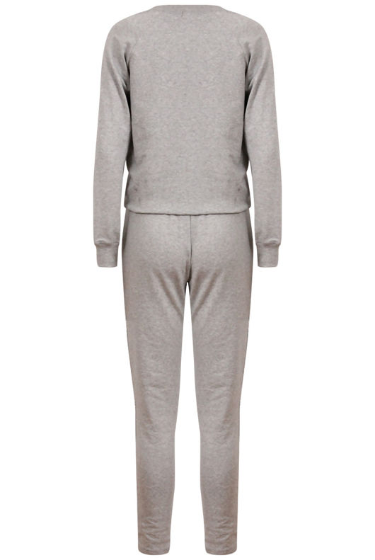 Beige Knitted Stud & Zip Detail Top & Pant Set