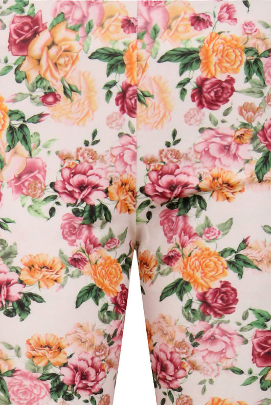 Floral Print Back Pocketed Jeggings