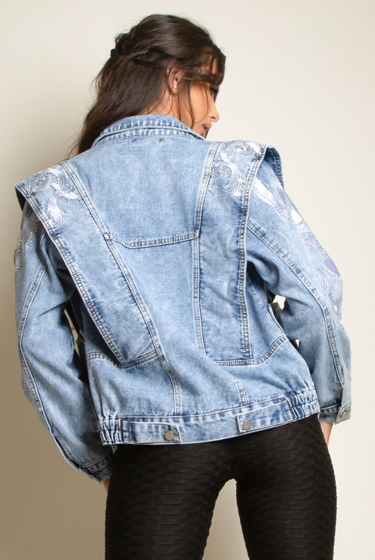 Retro Embroidered Denim Jacket