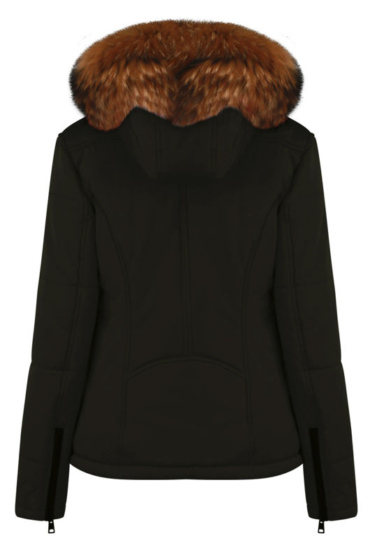 Khaki Padded Parka with Golden Fur