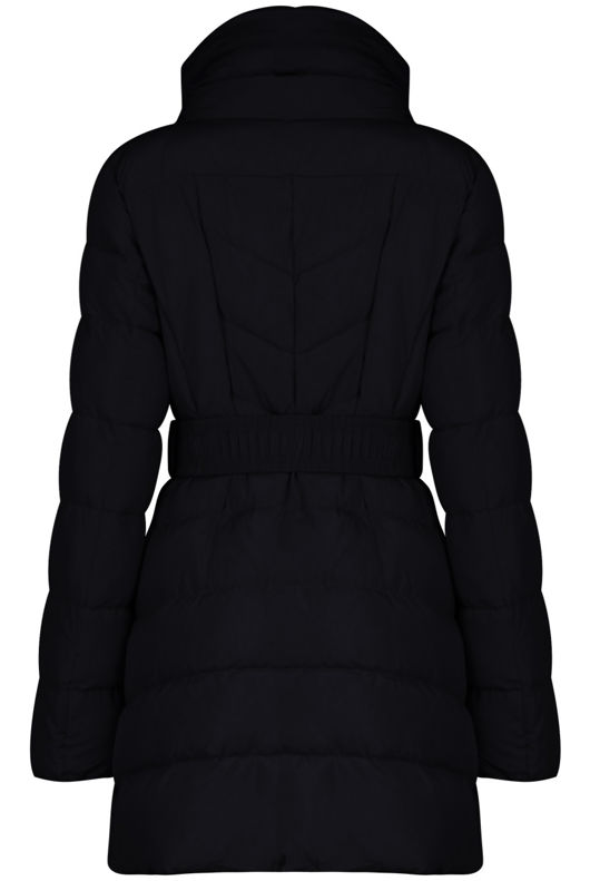Navy Padded High Neck Puffer Jacket