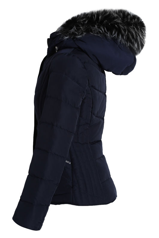 Navy Faux Fur Hood Khaki Puffer Jackets
