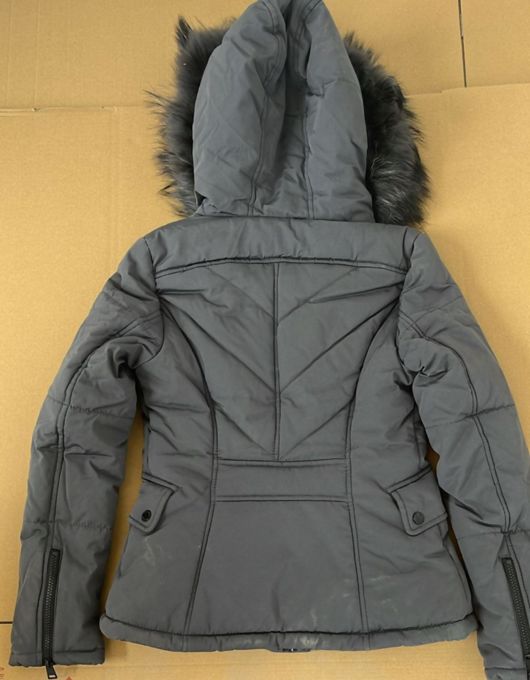 Dark Grey Fur Hood Parka Jacket