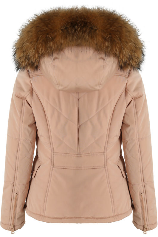Rose Fur Hood Parka Jacket