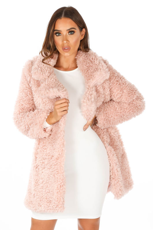 Pink Super Soft Borg Coat