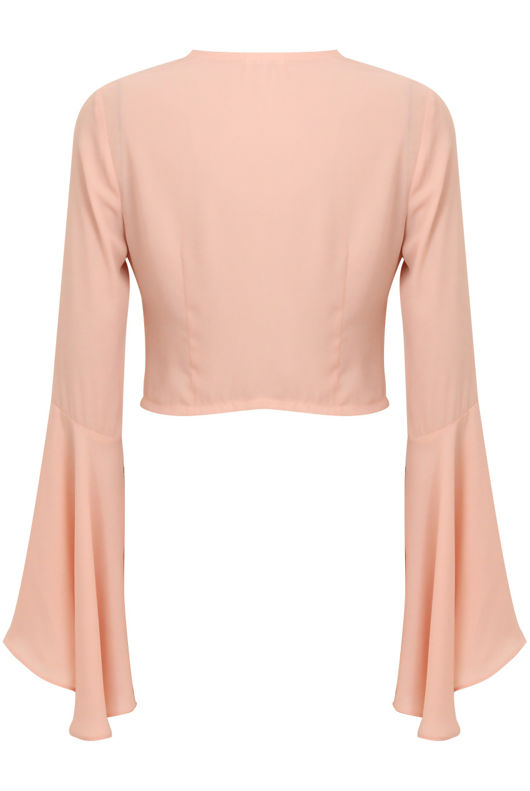 Pink Long Bell Sleeved Top
