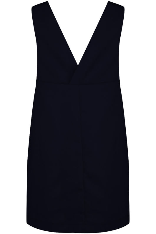 Black O Ring Dungaree Dress