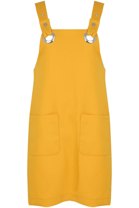 Yellow O Ring Dungaree Dress