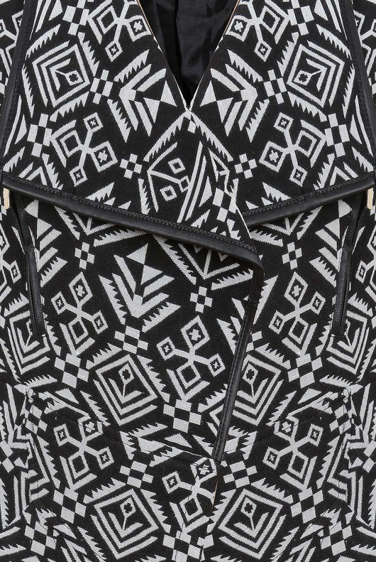 Mono Aztec PU Sleeve Jacket 