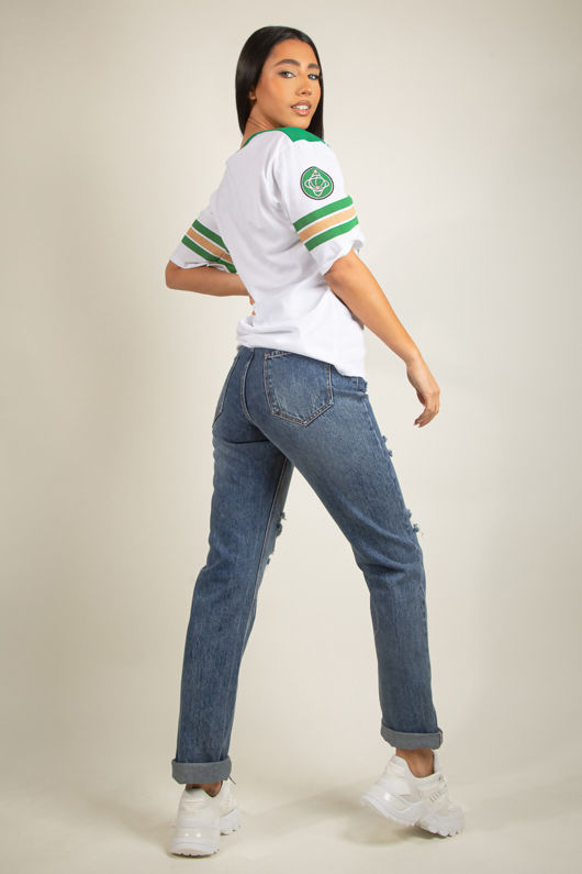 Green Hockey Print T-Shirt
