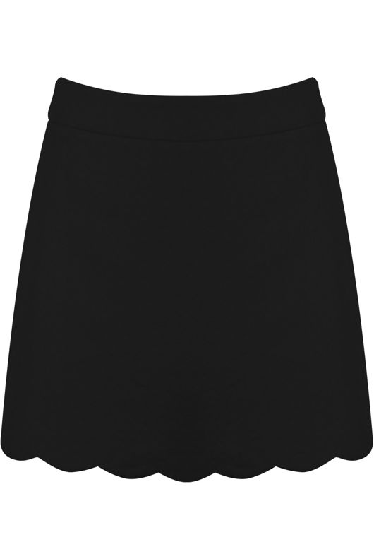 Black Scallop Edge Skirts 