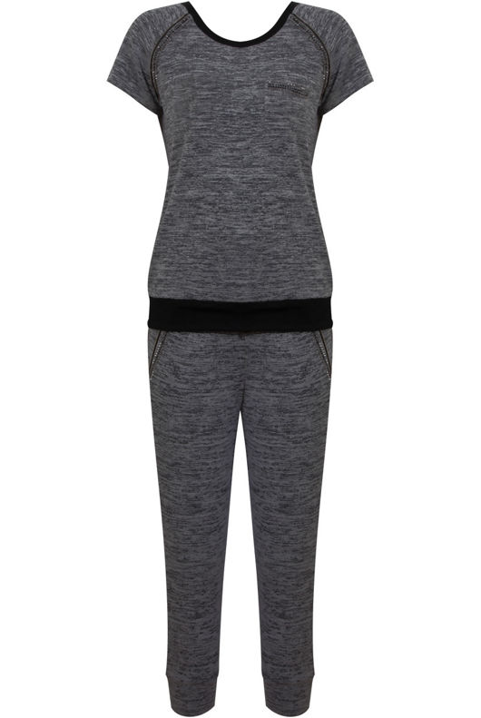 Dark Grey Short Sleeve Shirt and Three Quarter Trouser Suit
