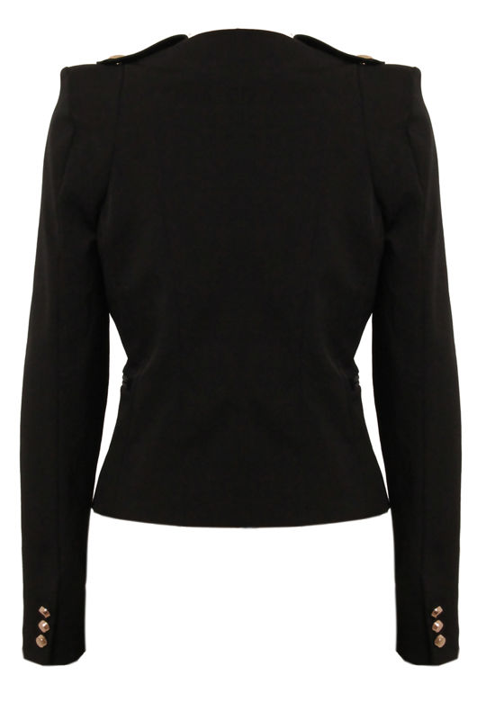 Black Multiway Zipped Jacket 