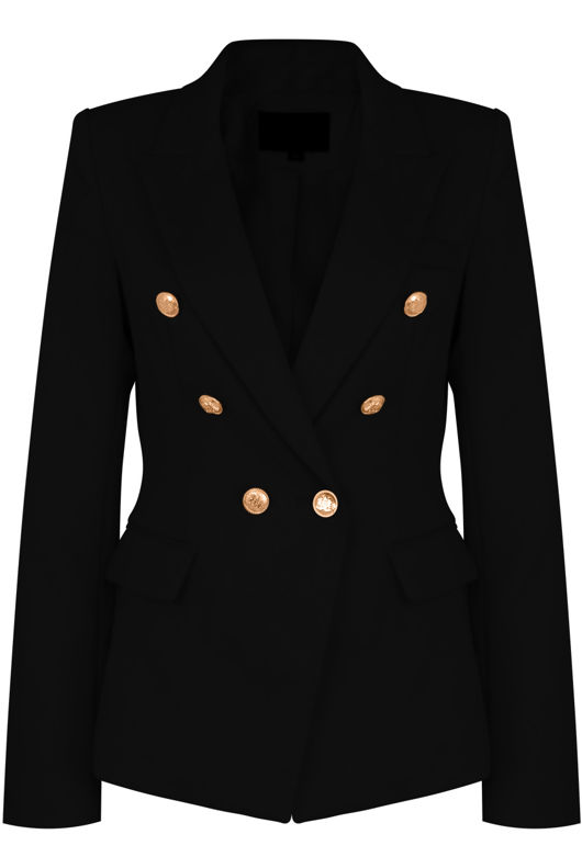 Black Double Breasted Tailored Blazer