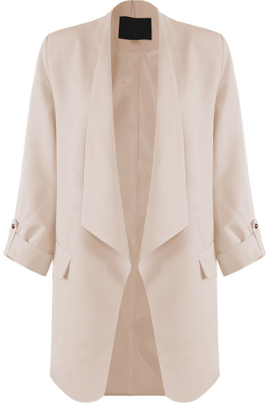 Tailored Waterfall Beige Blazer
